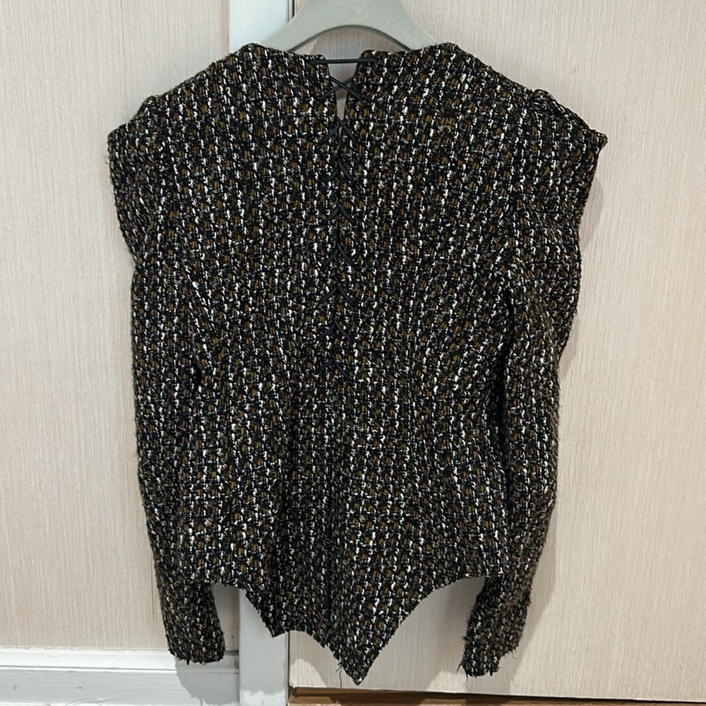 Carven wool boucle tweed armor jacket - Picture 2 of 6